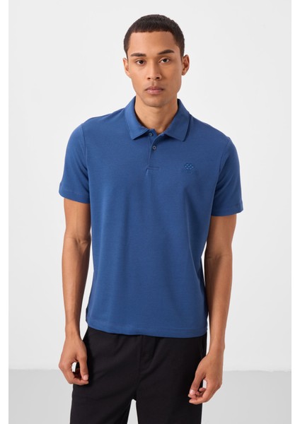 Parlament Basic Logolu Standart Kalıp Triko Polo Yaka Erkek T-Shirt - 87748