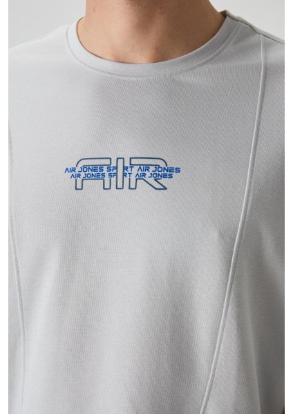 Taş Pamuklu Kalın Yüzeyi Dokulu Oversize Fit Baskılı Erkek T-Shirt - 88372 modelleri