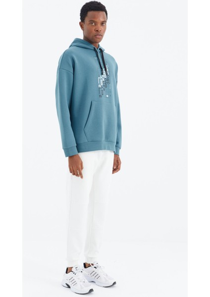 Ekru Bağcıklı Şerit Detaylı Rahat Kalıp Erkek Eşofman Alt - 82106 modelleri