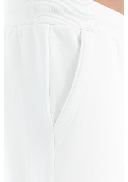 Ekru Bağcıklı Şerit Detaylı Rahat Kalıp Erkek Eşofman Alt - 82106 fırsatları