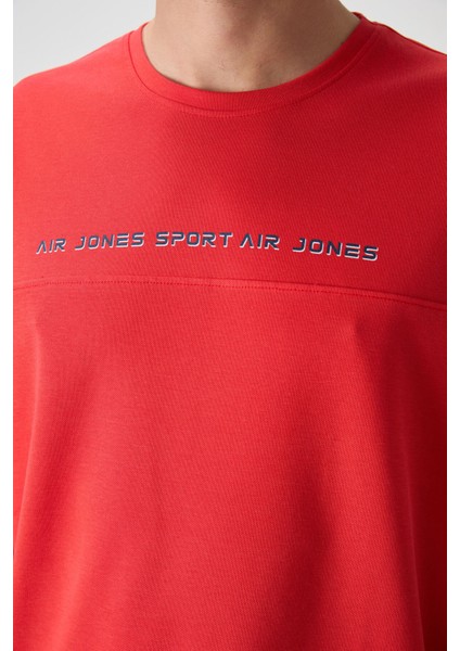 Fiesta Pamuklu Kalın Yüzeyi Dokulu Oversize Fit Baskılı Erkek T-Shirt - 88371 fiyatları