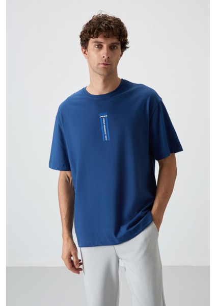 Parlament %100 Pamuk Kalın Yumuşak Dokulu Oversize Fit Baskılı Erkek T-Shirt - 88360