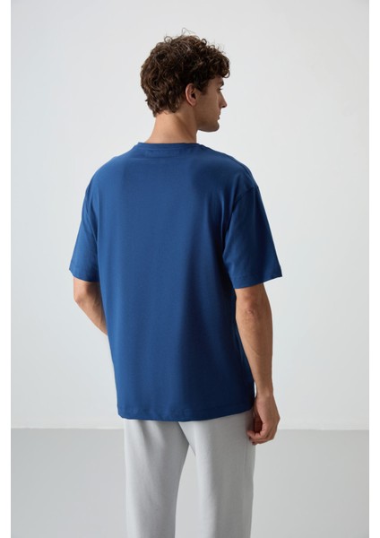 Parlament %100 Pamuk Kalın Yumuşak Dokulu Oversize Fit Baskılı Erkek T-Shirt - 88360 indirimleri