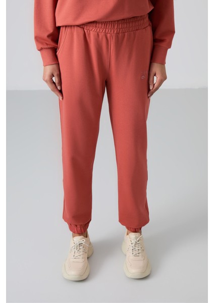 Tarçın Basic Pamuklu O Yaka Oversize Lastik Paça Kadın Eşofman Takım - 95287 modelleri