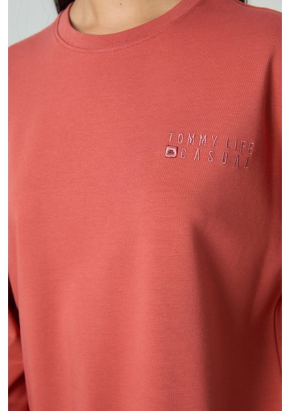 Tarçın Basic Pamuklu O Yaka Oversize Lastik Paça Kadın Eşofman Takım - 95287 fırsatları