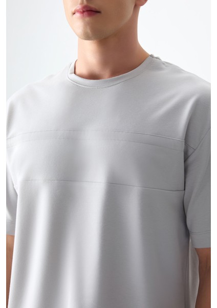 Taş Pamuklu Kalın Yumuşak Dokulu Oversize Fit Basic Erkek T-Shirt - 88378 fiyatları