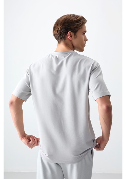 Taş Pamuklu Kalın Yumuşak Dokulu Oversize Fit Basic Erkek T-Shirt - 88378 indirimleri