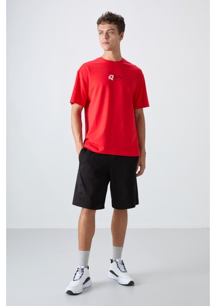 Fiesta Pamuklu Kalın Yumuşak Dokulu Oversize Fit Baskılı Erkek T-Shirt - 88350 fiyatları