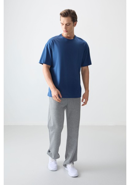 Parlament %100 Pamuk Kalın Yumuşak Dokulu Oversize Fit Basic Erkek T-Shirt - 88353