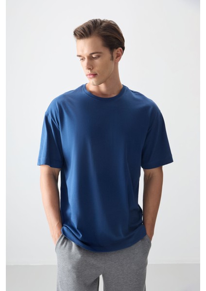 Parlament %100 Pamuk Kalın Yumuşak Dokulu Oversize Fit Basic Erkek T-Shirt - 88353 fiyatları