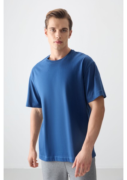 Parlament %100 Pamuk Kalın Yumuşak Dokulu Oversize Fit Basic Erkek T-Shirt - 88353 modelleri