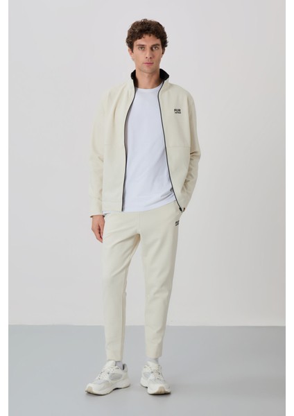Carlos Bej Standart Kalıp Erkek Eşofman Takım - 85209