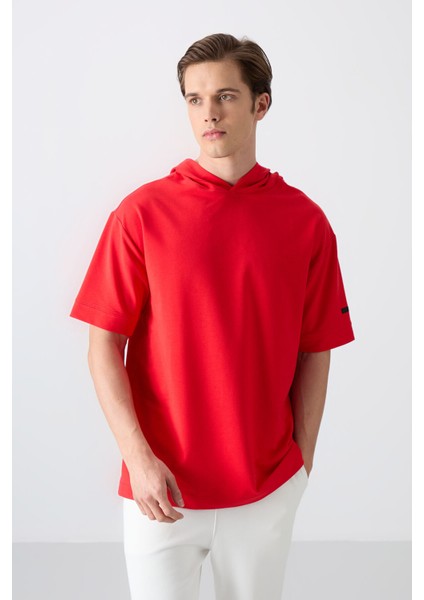 Fiesta Pamuklu Kalın Yumuşak Dokulu Oversize Fit Basic Erkek T-Shirt - 88352