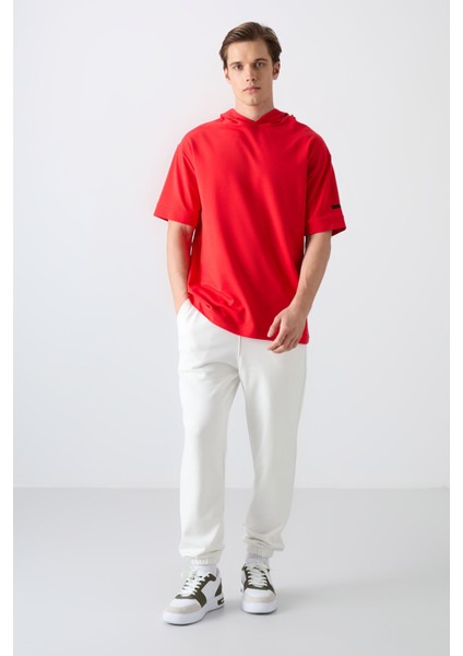 Fiesta Pamuklu Kalın Yumuşak Dokulu Oversize Fit Basic Erkek T-Shirt - 88352 fiyatları