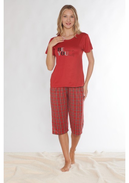 Kısa Kollu Kapri Takım Yazlık Viskon Kumaş Rahat ve Hafif Viskon Dowry 07-11 fiyatları