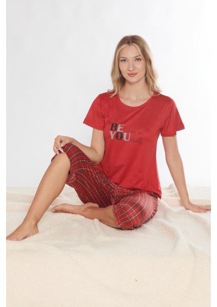 Kısa Kollu Kapri Takım Yazlık Viskon Kumaş Rahat ve Hafif Viskon Dowry 07-11 modelleri