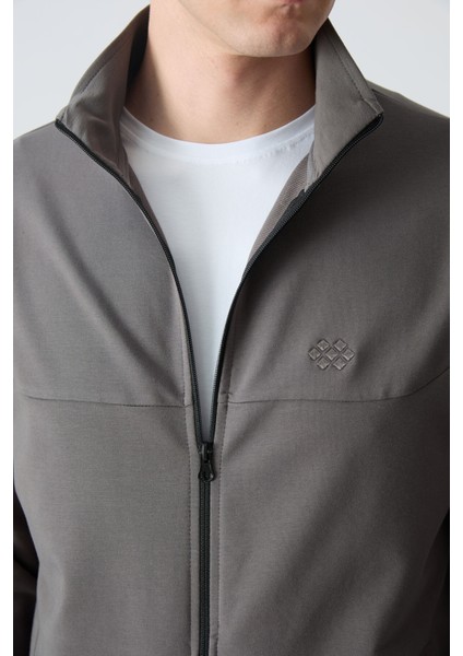 Koyu Gri Pamuklu Kalın Yumuşak Dokulu Comfort Fit Basic Erkek Eşofman Takım - 85260 modelleri