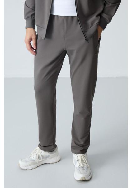 Koyu Gri Pamuklu Kalın Yumuşak Dokulu Comfort Fit Basic Erkek Eşofman Takım - 85260 indirimleri