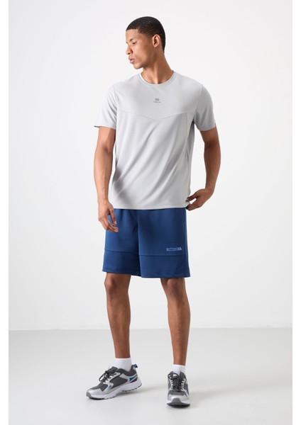 Gri Polyester Nefes Alan Dokulu İnce Esnek Standart Fit Erkek Performans T-Shirt - 88391 fiyatları