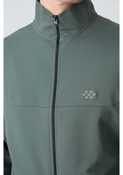 Haki Pamuklu Kalın Yumuşak Dokulu Comfort Fit Basic Erkek Eşofman Takım - 85260 fırsatları