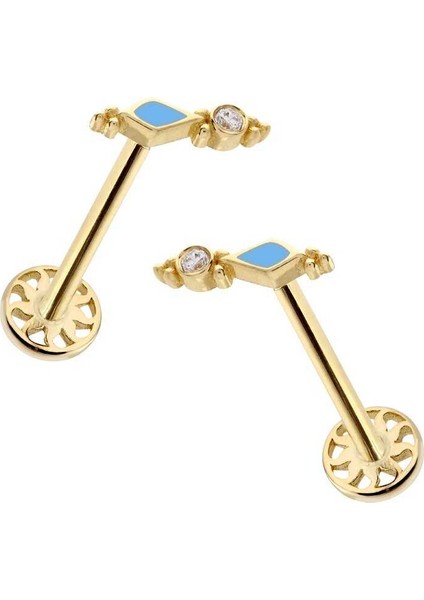 Mavi Mineli Vintage Tragus Piercing