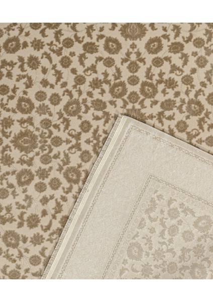Bulandshahr Çerçeveli Bej Akrilik Dikdörtgen Modern Desenli Akrilik Hav Vermeyen Leke Tutmayan Kolay Temizlenen Yumuşak Makine Salon Yolluk Mutfak Halı modelleri