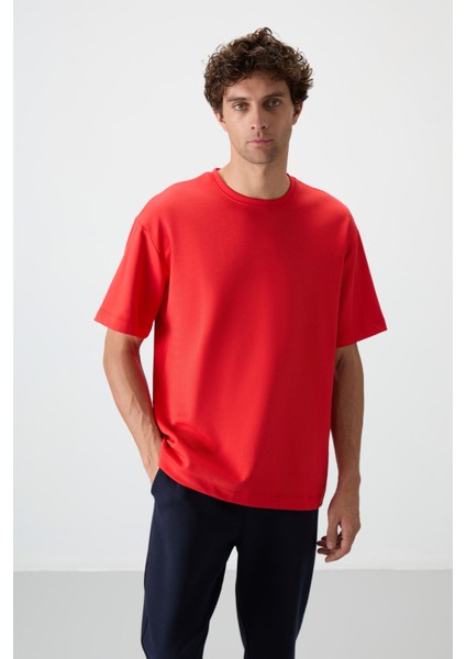 Fiesta - Lacivert Pamuklu Kalın Yumuşak Dokulu Oversize Fit Basic Erkek Eşofman Takım - 85251 fiyatları