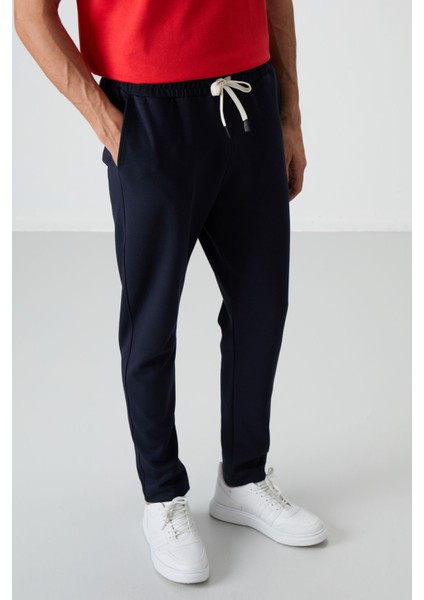 Fiesta - Lacivert Pamuklu Kalın Yumuşak Dokulu Oversize Fit Basic Erkek Eşofman Takım - 85251 fırsatları