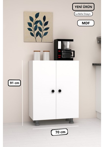 Iki Kapaklı Çok Amaçlı Dolap 70 cm Mdf