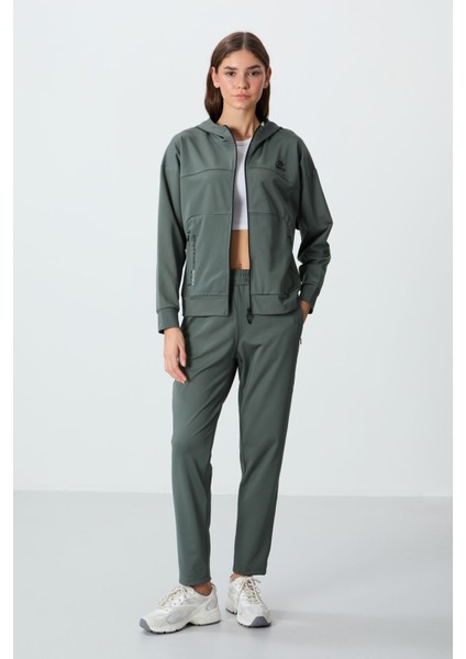 Çağla Kapüşonlu Gizli Cep Detaylı Standart Kalıp Kadın Eşofman Takımı - 95306 fırsatları