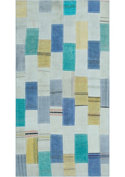 Girit Gri Çizgili Yün Modern Desenli Yün Hav Toz Vermez Leke Tutmayan Salon Yolluk Mutfak El Dokuma Halı