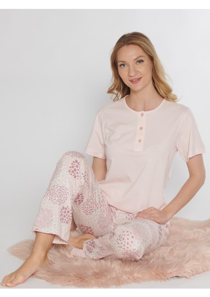 Kısa Kol Yazlık Pijama Takımı Viskon Dowry 08-131 modelleri