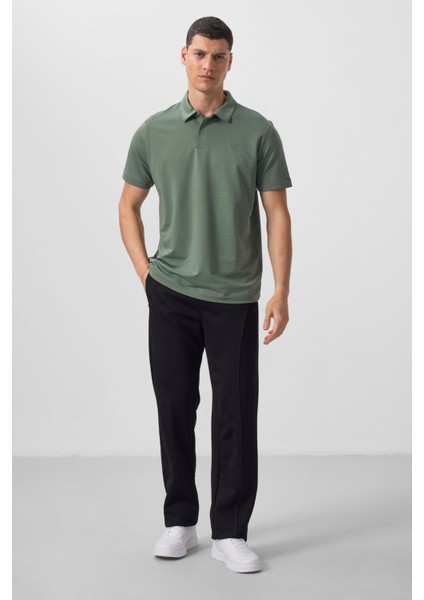 Açık Yeşil Basic Göğüs Logolu Standart Kalıp Triko Polo Yaka Erkek T-Shirt - 87768 fiyatları