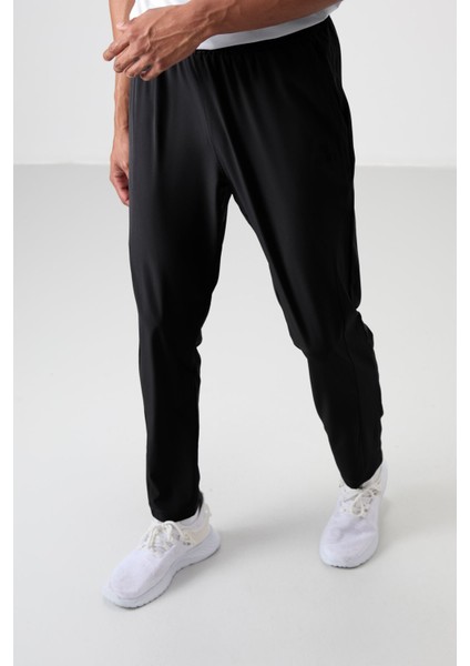 Siyah İnce Yumuşak Comfort Fit Erkek Eşofman Alt - 82119 modelleri