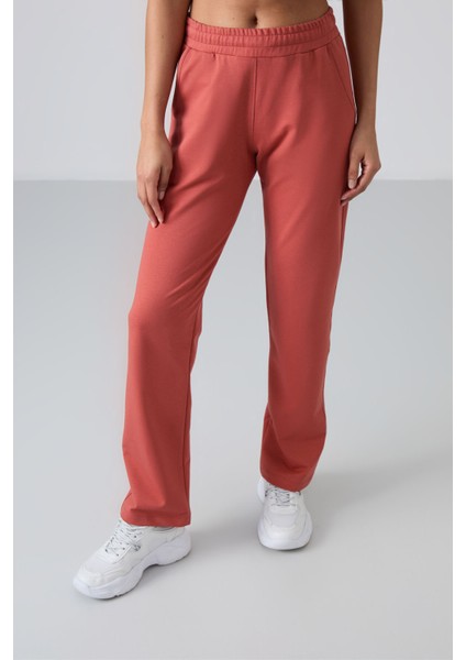 Tommy Life Kiremit Yüksek Bel Cepli Rahat Form Klasik Paça Kadın Eşofman Alt - 94584 fiyatları