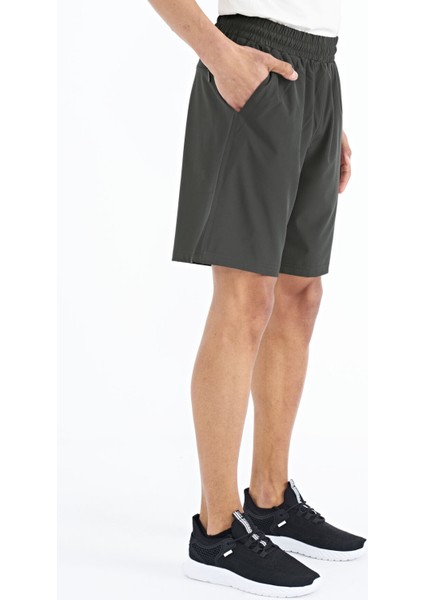 Haki Yan Cep Detaylı Lastikli Erkek Şort - 81238 modelleri