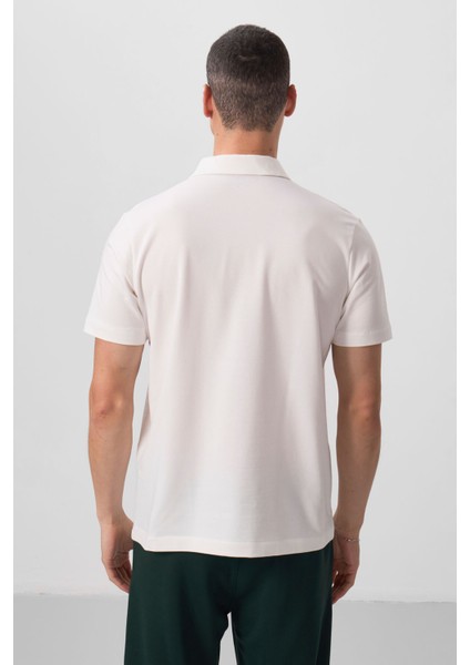 Tommy Life Ekru Basic Göğüs Logolu Standart Kalıp Triko Polo Yaka Erkek T-Shirt - 87768 indirimleri