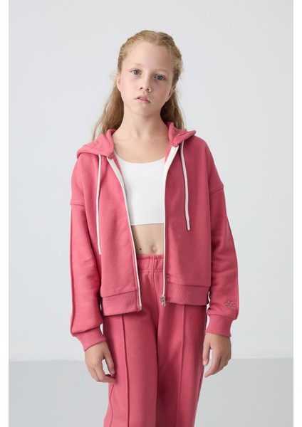 Yaban Gülü Pamuklu İçi Tüylü Yumuşak Dokulu Standart Fit Nakışlı Kız Çocuk Eşofman Takım - 75161 fiyatları