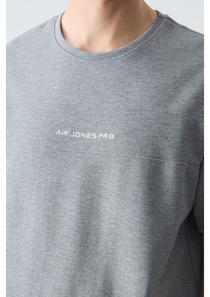 Gri Melanj Pamuklu Kalın Yumuşak Dokulu Oversize Fit Basic Erkek Şort Takım - 85257 modelleri