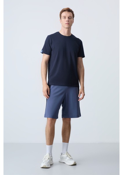 Petrol Pamuklu Kalın Yumuşak Dokulu Standart Fit Basic Erkek Şort - 81280 fiyatları