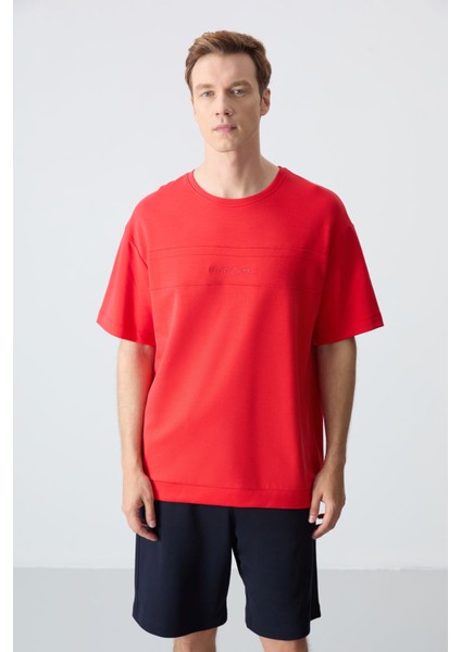 Fiesta Lacivert Pamuklu Kalın Yumuşak Dokulu Oversize Fit Basic Erkek Şort Takım - 85257 fiyatları