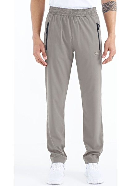 Taş Erkek Fermuarlı Üç Cepli Standart Kalıp Klasik Paça Eşofman Alt - 84768