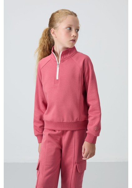 Yaban Gülü Pamuklu İçi Tüylü Yumuşak Dokulu Standart Fit Nakışlı Kız Çocuk Eşofman Takım - 75159 fiyatları