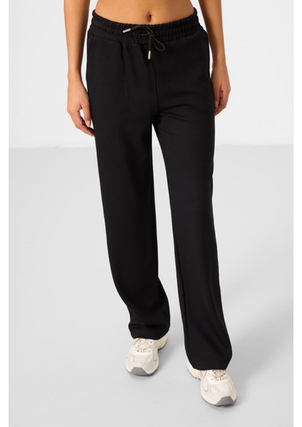 Siyah Yumuşak Dokulu Kapüşonlu Oversize Kadın Eşofman Tunik Takım - 95348 fiyatları