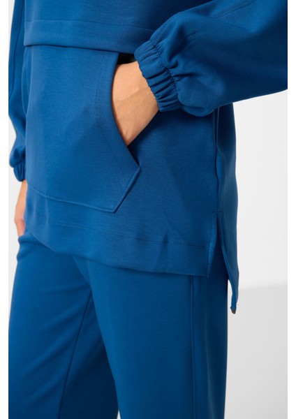 Parlament Yumuşak Dokulu Kapüşonlu Oversize Kadın Eşofman Tunik Takım - 95348 fırsatları