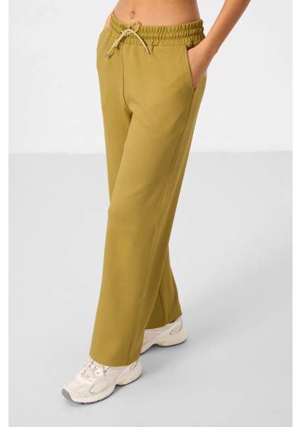 Koyu Hardal Yumuşak Dokulu Kapüşonlu Oversize Kadın Eşofman Tunik Takım - 95348 modelleri