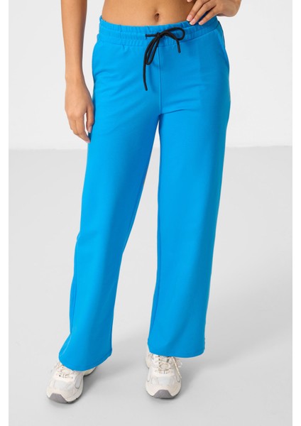 Mavi Dik Yaka Fermuarlı Pamuklu Kadın Eşofman Tunik Takım - 95346 fiyatları