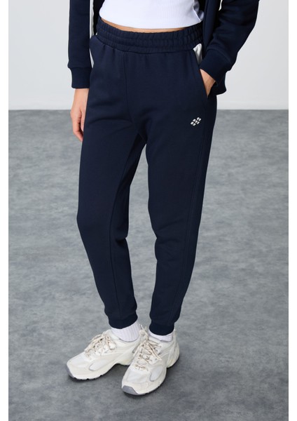 Indigo Kompakt Pamuklu Kalın Pürüzsüz Dokulu Kapüşonlu Oversize Fit Kadın Eşofman Takım - 95343 modelleri