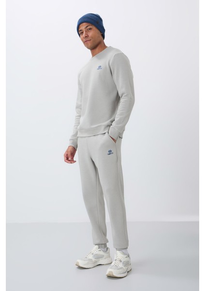 Taş Pamuklu Kalın İçi Tüylü Yumuşak Dokulu Comfort Fit Nakışlı Erkek Eşofman Takım -85265 fırsatları