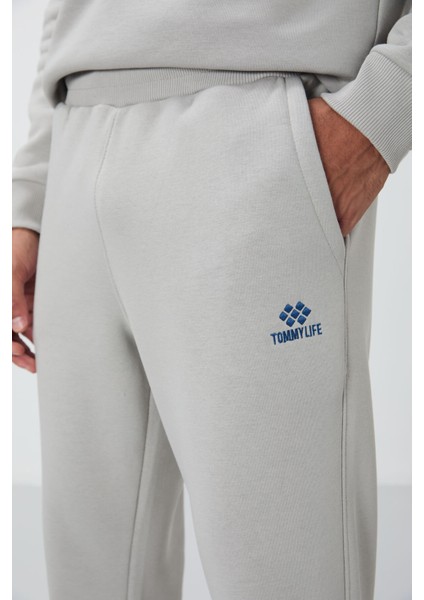 Taş Pamuklu Kalın İçi Tüylü Yumuşak Dokulu Comfort Fit Nakışlı Erkek Eşofman Takım -85265 indirimleri